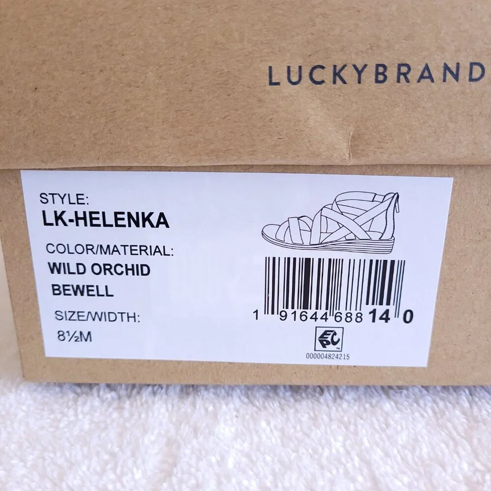 New Lucky Brand Women's "Helenka" leather sandal in amazing Mauve color - Picture 10 of 10